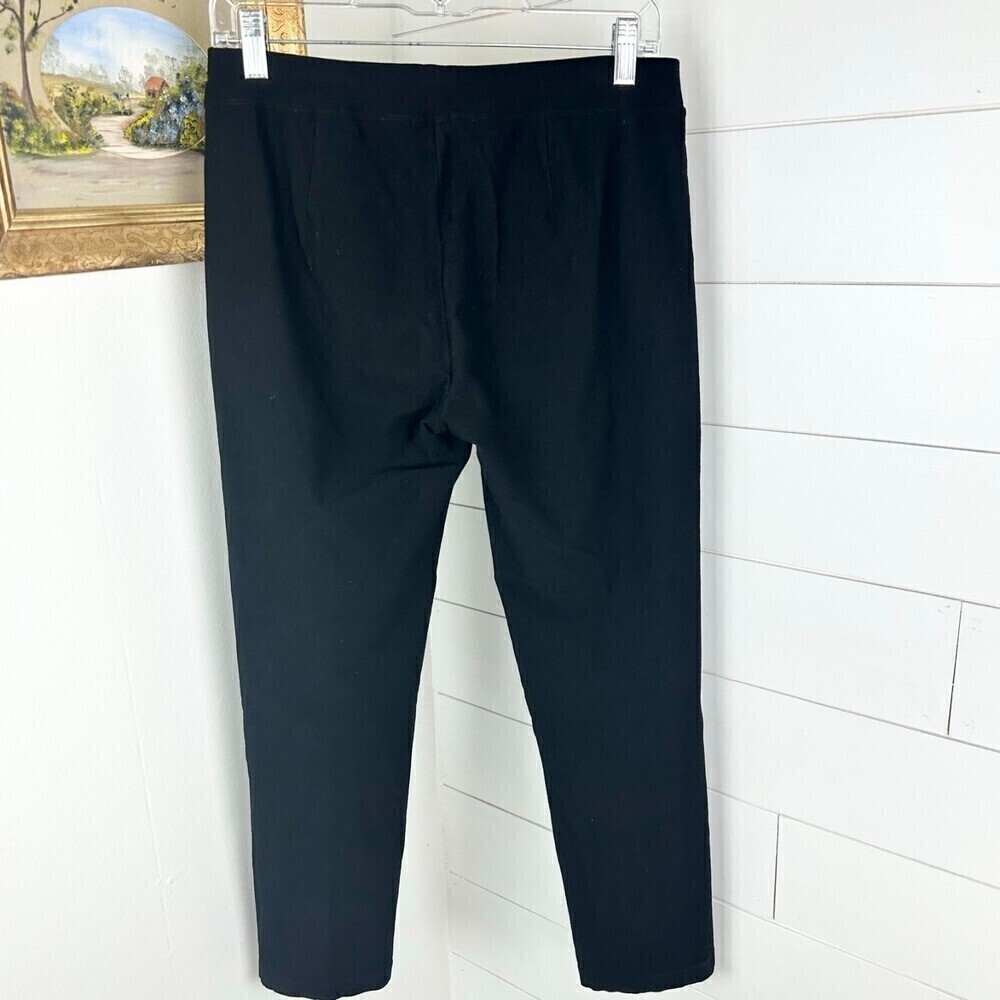 Eileen Fisher System Washable Stretch Crepe Slim Ankle Pant Black Size Small - Picture 6 of 8